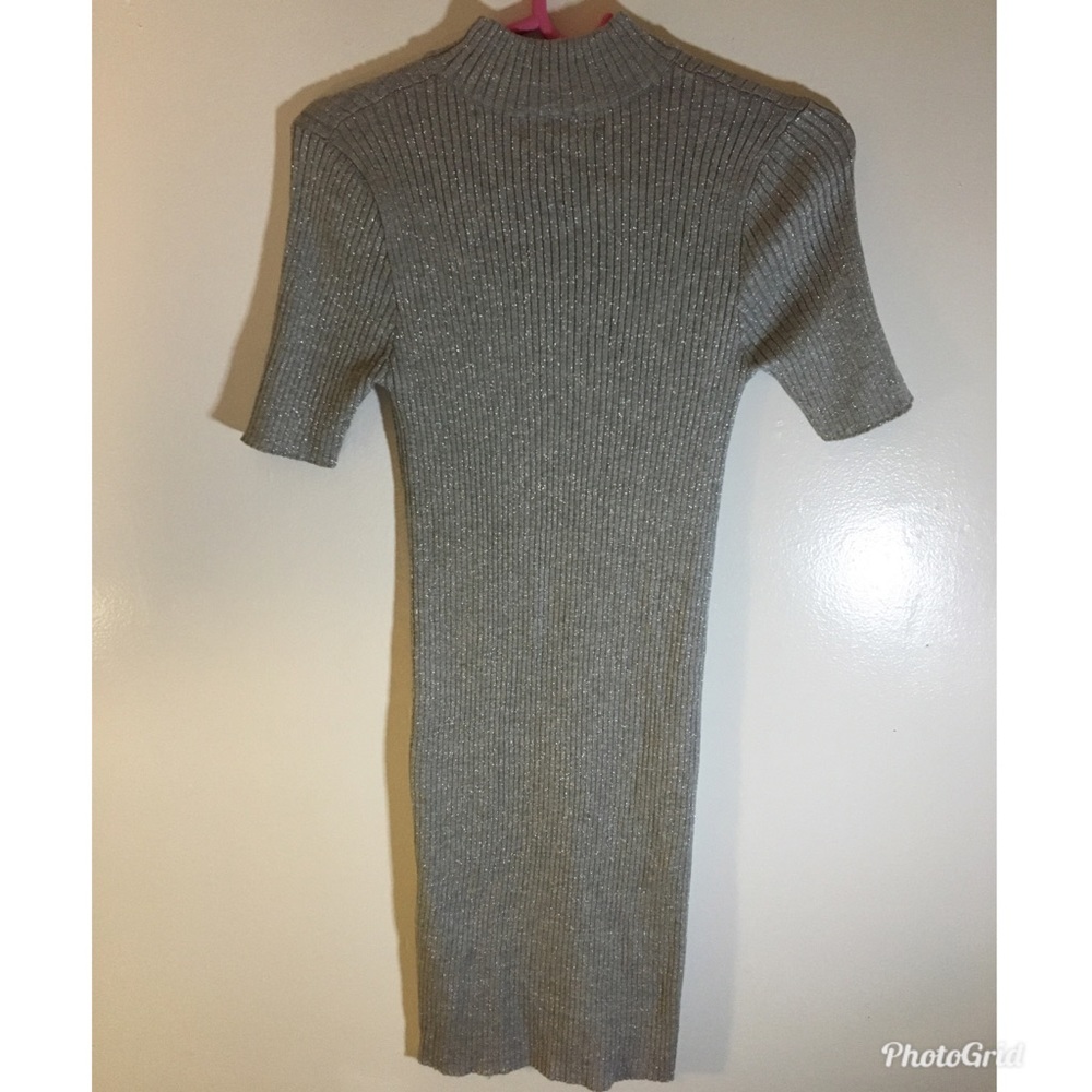 Metallic Ribbed Bodycon Dress- Forever21 - Picture 3 of 5